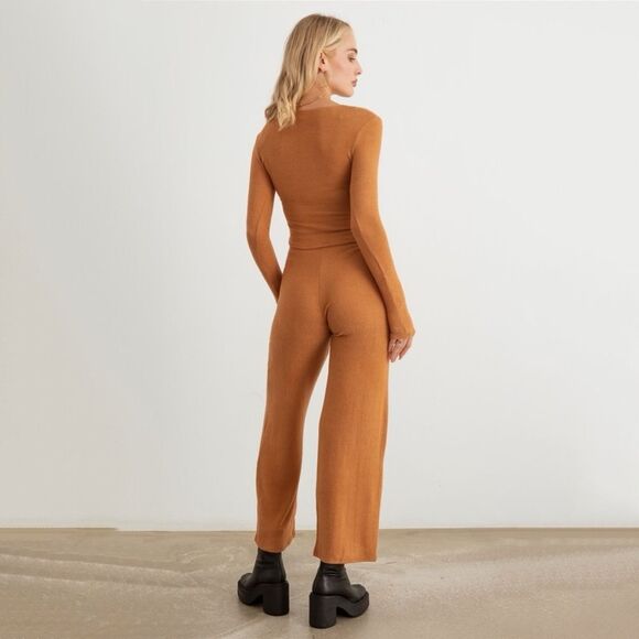 (Set)La Lux Collection Rust Cloud Soft Lounge Outfit Set - Picture 9 of 12